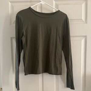 Wild Fable Dark Olive Long Sleeve Top
